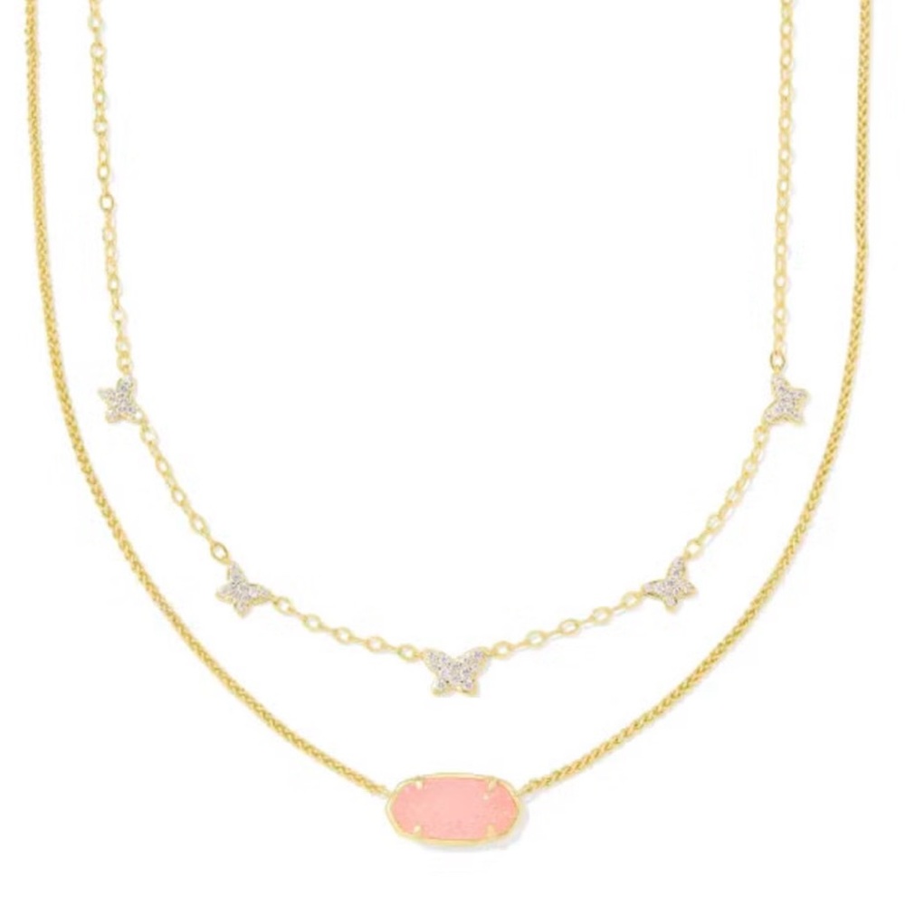 Dolly Parton x Kendra Gold  Elisa Convertible Butterfly Multi Strand Necklace